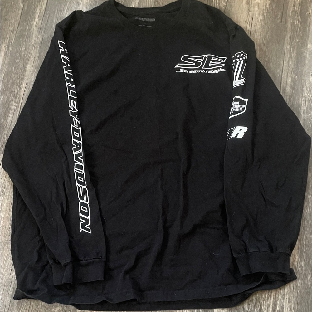 Harley-Davidson Black Graphic Long Sleeve Tee